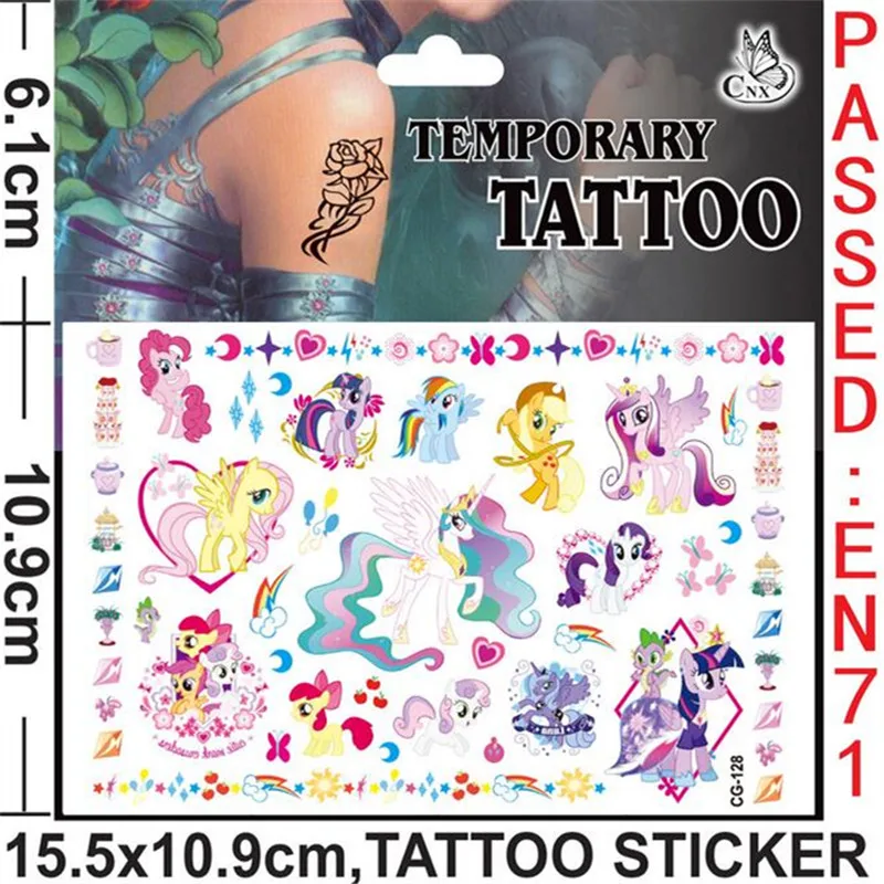 2 шт. водостойкие временные тату-наклейки в виде кролика и мелодии