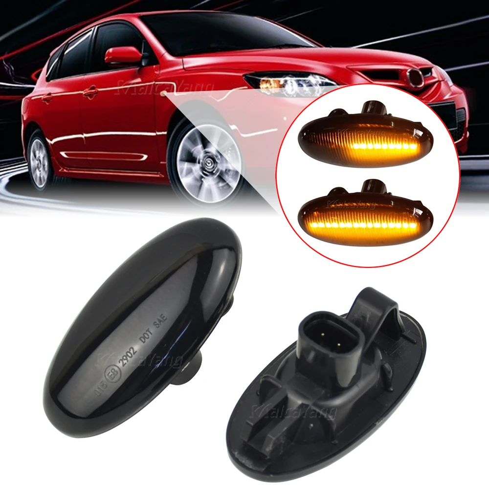 

2 Pieces LED Dynamic Side Marker Turn Signal Light Flashing Indicator For Mazda 2 2003-2014 For Mazda 3 5 6 BT-50 MPV