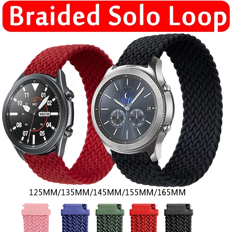 Ремешок нейлоновый Соло для Samsung Galaxy Watch 3 45 мм LTE/46 эластичный браслет смарт часов