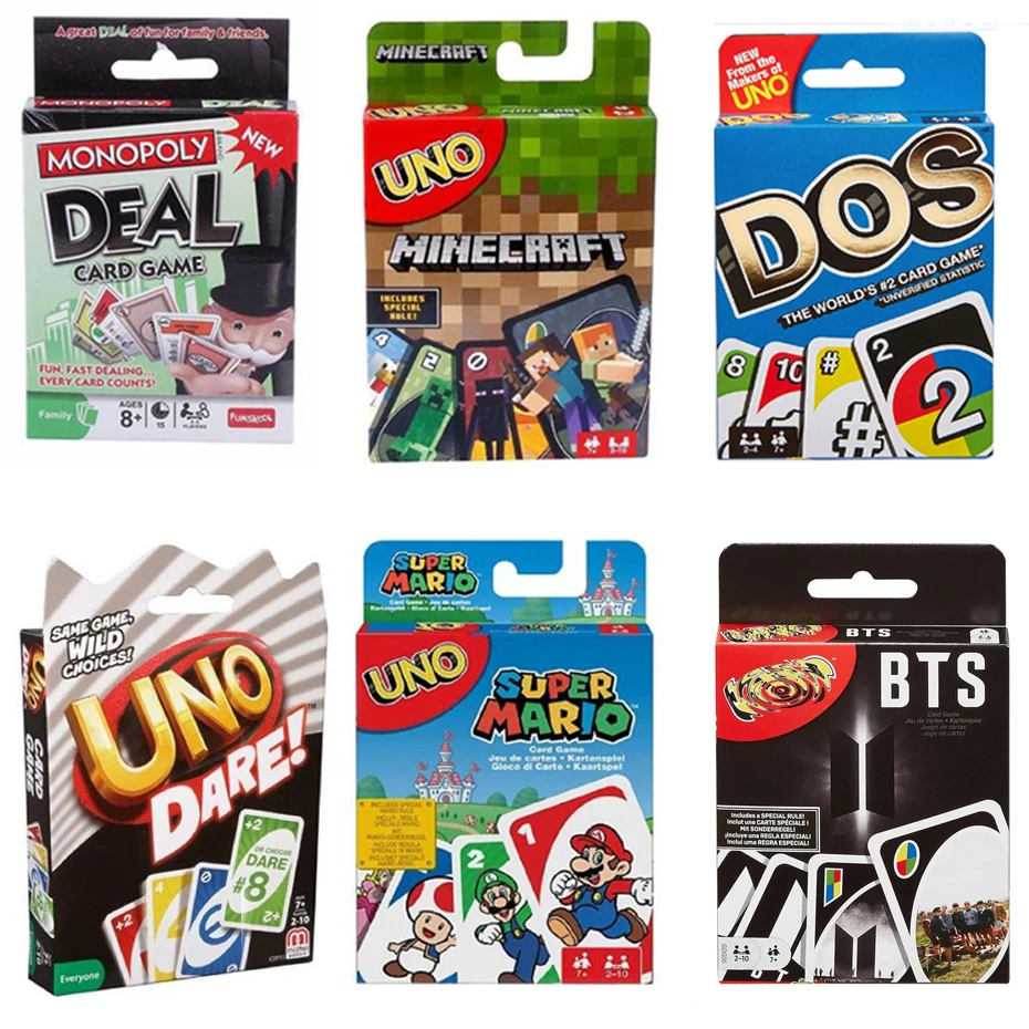 

UNO Super Mario Game Family Funny Entertainment Board Game Poker Kids Toys Playing Cards#12