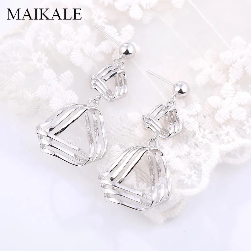 Женские Геометрические серьги MAIKALE новый многослойный треугольник большие