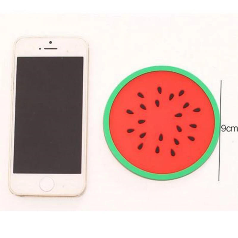

7pcs Colorful Mini Coaster for Table Desk Round Silicone Cup Mat Placemat Stand Hot Fruit Drink Pad for Kitchen Pad Slip Holder