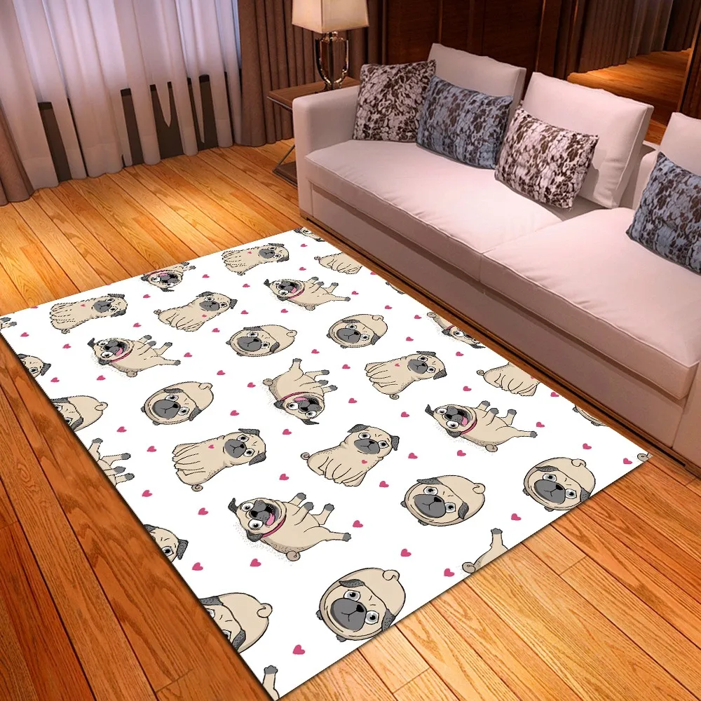 3D принт бульдог ковер для собак Уличный дверной мультяшный Мопс Домашние