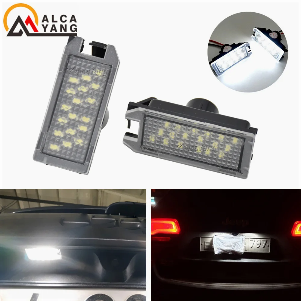 

Для Jeep Grand Cherokee Compass Patriot для Maserati Levante для Fiat 500, для Dodge Viper светодиодный подсветильник ка номерного знака