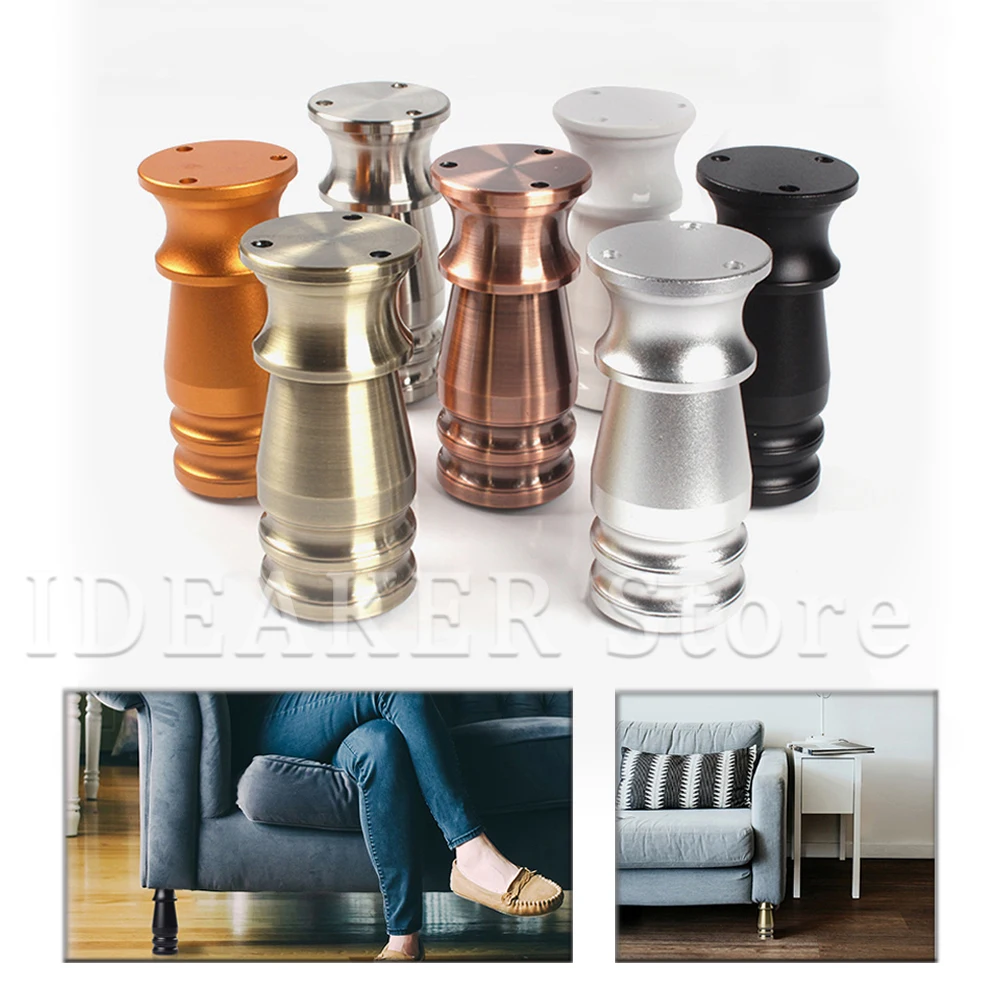 

1/4PCS 80-150mm Heavy Duty Metal Furniture Leg Adjustable Aluminum Furniture Feet As Replacement For Sofa TV Stand Cabinet Legs