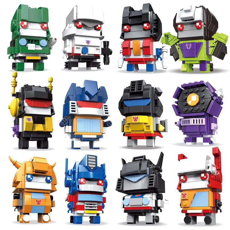 Decool фигурка Brickheadz робот трансформер строительные блоки Prime Bee Аниме фигурки милая