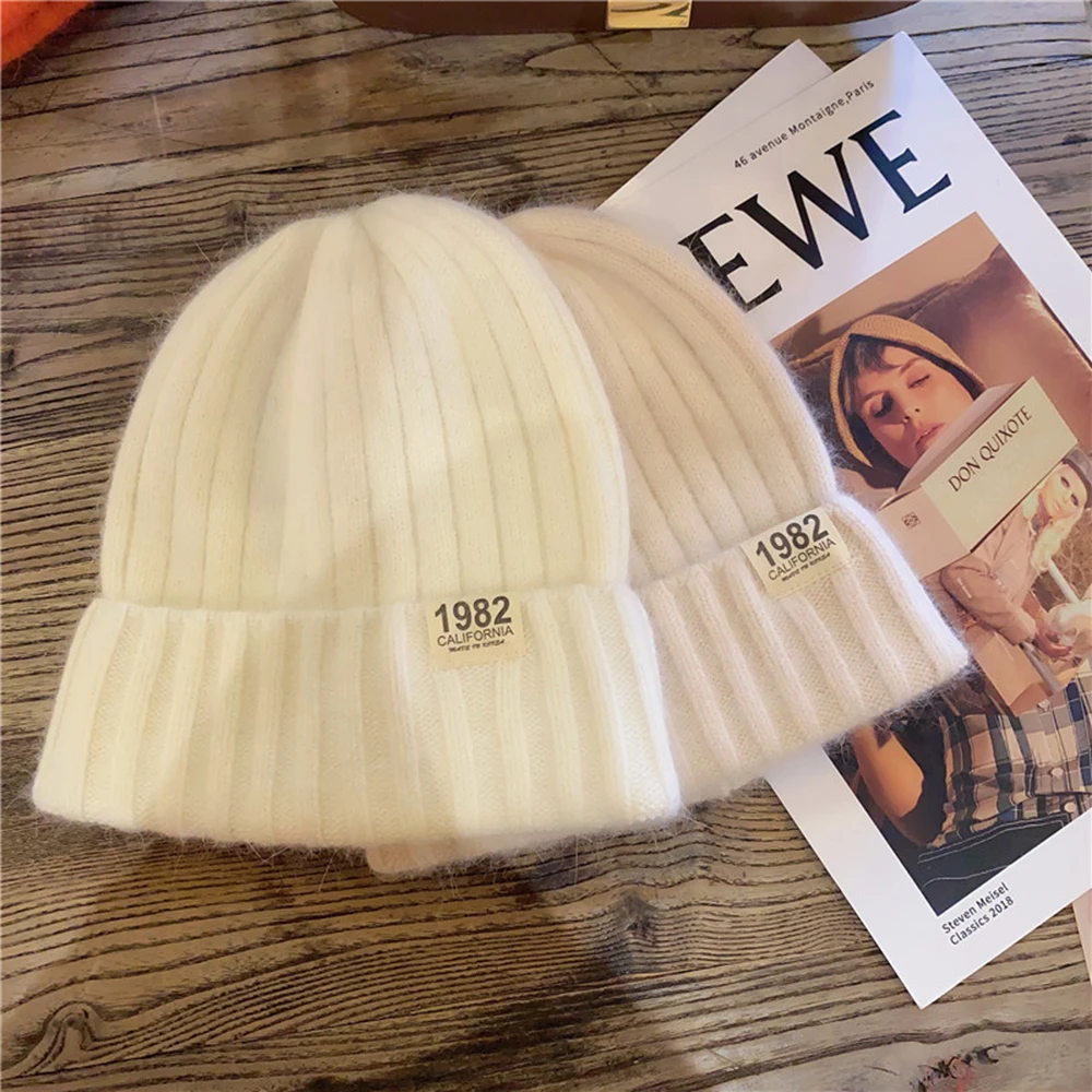 

1pc 2021fashion Winter Japanese Warm Hats Solid Color Rabbit Fur Adult Cover Head Cap Fashion Accessories For Borderless Clothes