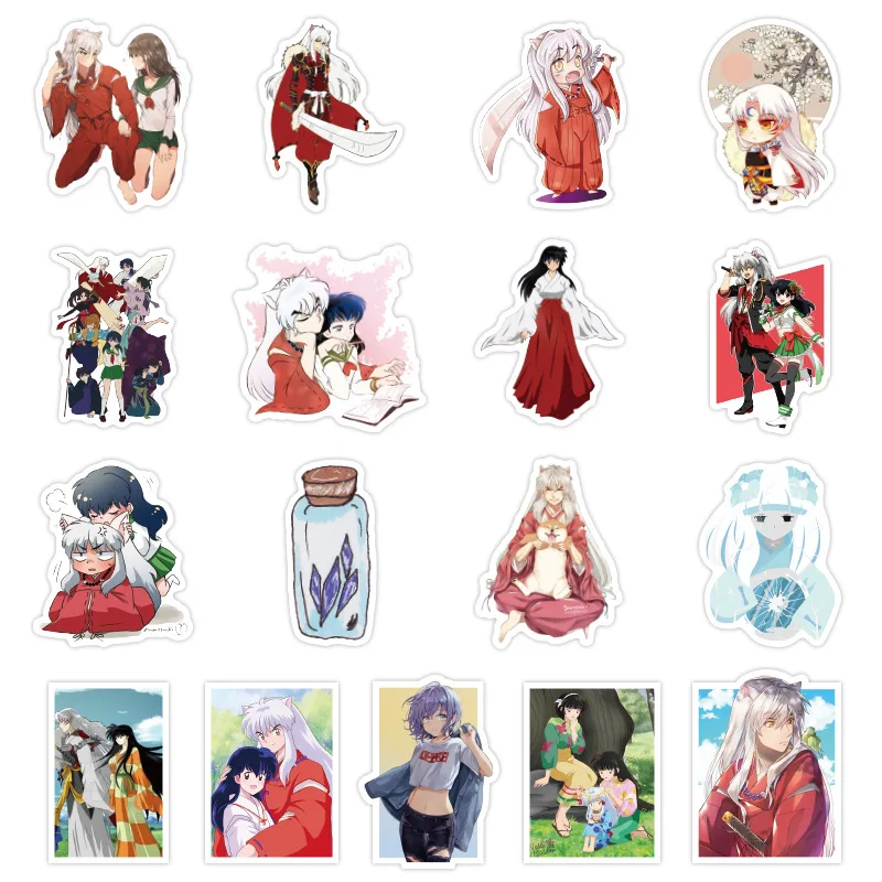 

50pcs/set Cartoon Anime Inuyasha Sticker Waterproof Suitcase DIY Laptop Guitar Skateboard Toy Lovely Sticker