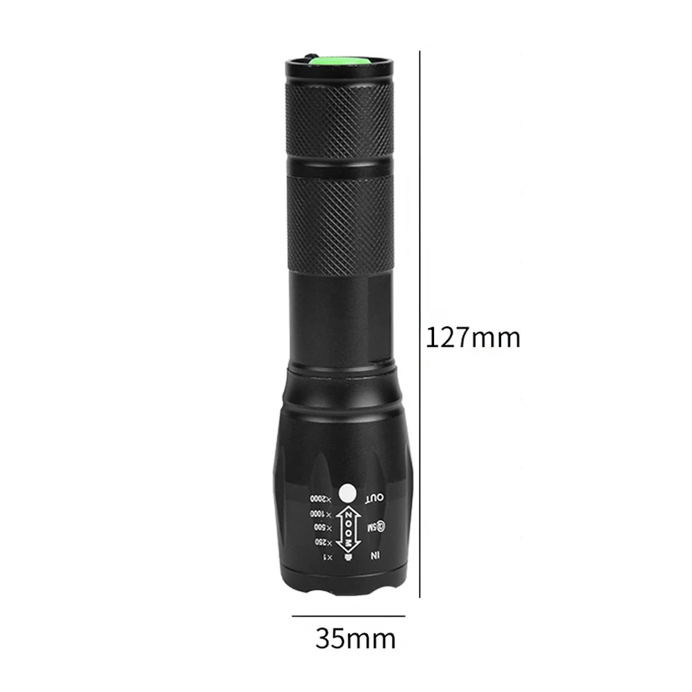 

LED Flashlight Ultra Bright Torch Q5 Outdoors Waterproof Zoomable Rechargeable 18650 Battery Flashlights Hiking Camping Light