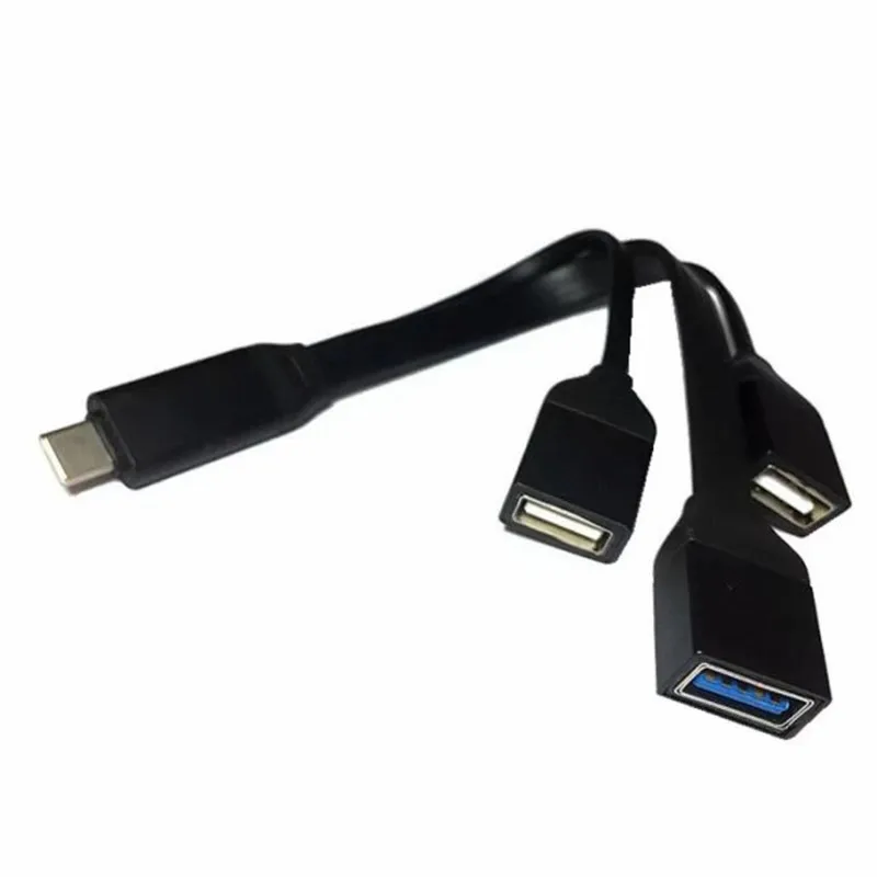 Тип C usb хаб адаптер OTG разветвитель 3 1 с портом папа для USB Мама кабель шнур MacBook