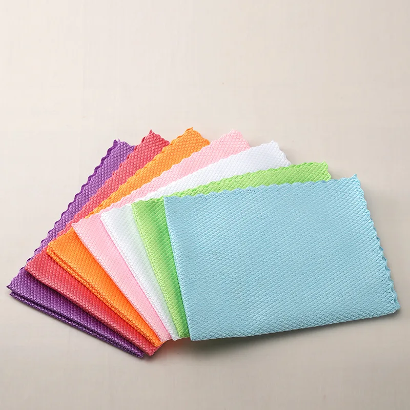 Ткань в виде рыбьей чешуи с обрезанными краями поглощение воды бытовая Чистка