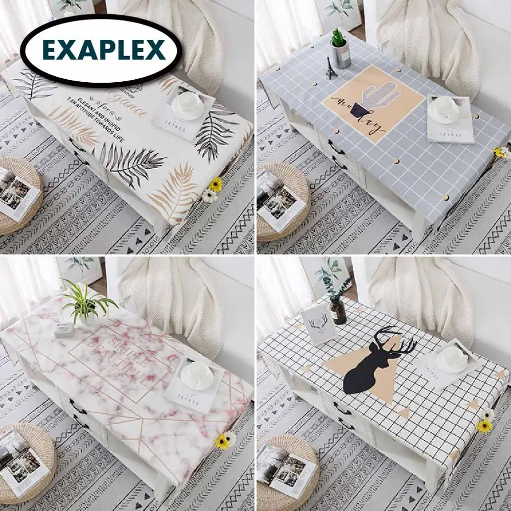 Чехол для чайного стола из хлопка и льна с маленькими листьями ладонями лосем