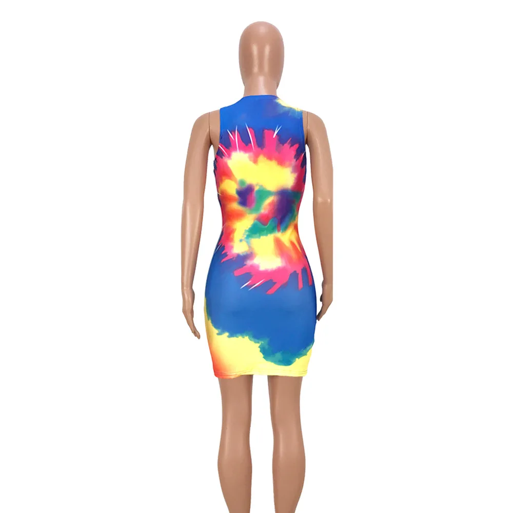 

Ursuper Women's Clothing Cross-Border Supply Machine Eye Strap Burning Flower Cartoon Letter Sexy Dress