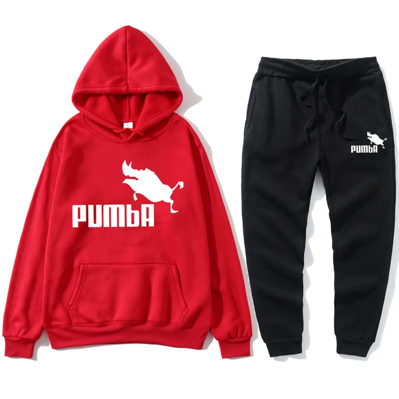 

Chndal de marca para hombre y mujer, ropa deportiva trmica, conjuntos de sudadera Pumba y pantalones, traje deportivo, chanda