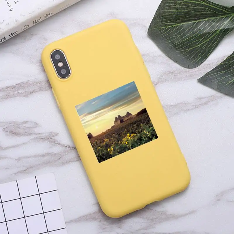 

Cottagecore Style painting Phone Case Candy Color for iPhone 6 7 8 11 12 s mini pro X XS XR MAX Plus