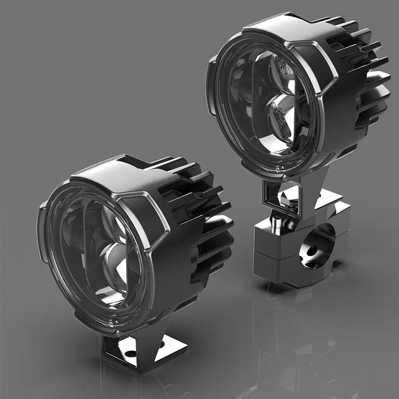 

2 Pcs Universal Motorcycles Headlight Working Spot Light Motorbike Super Bright LED Lamp Scooters Spotlights Bulbs Accessories