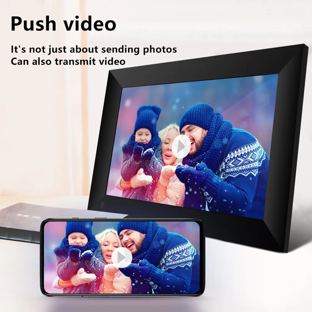 Новая цифровая фоторамка P100 с Wi Fi 10 1 дюйма сенсорный экран 1280x800 IPS 16 ГБ умная