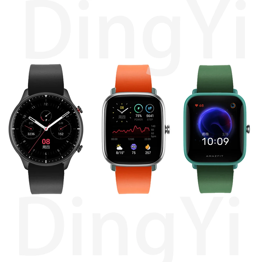 

For Huami Amazfit GTR 2 / GTS 2 mini Silicone Band Watchband Fluorine Rubber Strap For Amazfit GTR2 / Stratos 3 / Bip U Bracelet