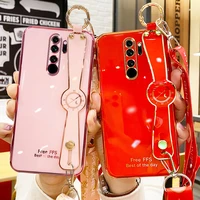 6d electroplated case for xiaomi redmi note 8 pro tpu mobile phone wristband lanyard cases for xiaomi redmi note 8pro thin coque