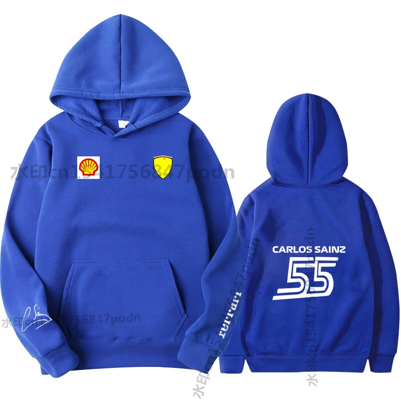 

2022 Formula One Racer Carlos Sainz F1 Racing Fans Tracksuit Team Logo Men/Women Hoodies Oversized Sweatshirt