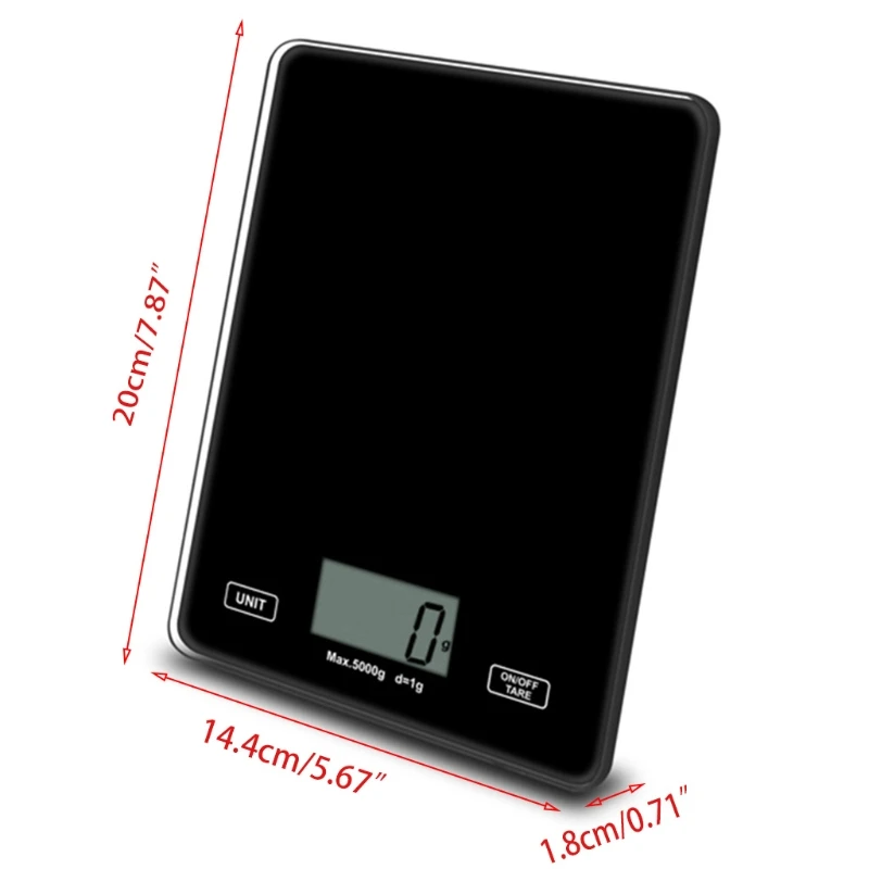 

Food Scale Digital Kitchen Scale Weight Gram Oz For Cooking Baking Tempered Glass Lightweight Durable Design LED Display