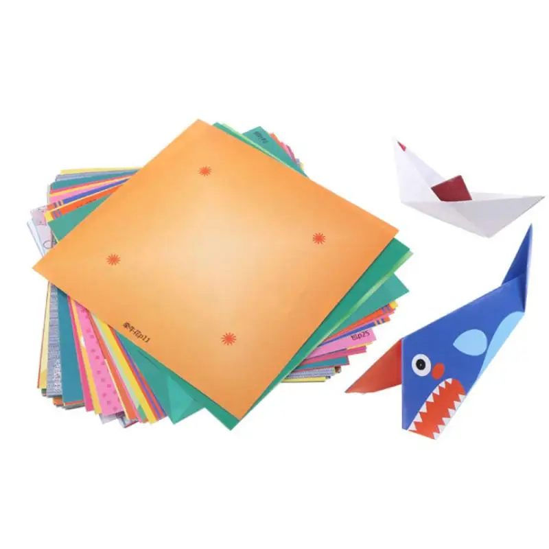 

200/120pcs/set Kids Cartoon Color Paper Folding And Cutting Toys Children Kingergarden Art Craft DIY Toys Handmade Origami Paper