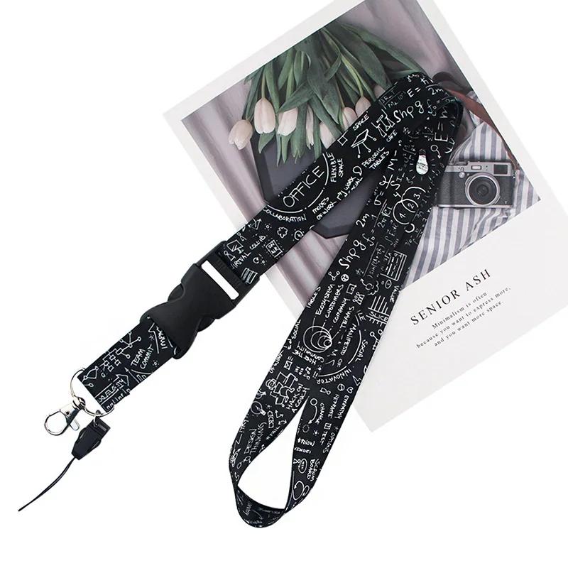 

SP025 Mathematical Formula Caroon Lanyard Cool Print Lanyards Strap Phone Holder Neck Straps Hanging Ropes