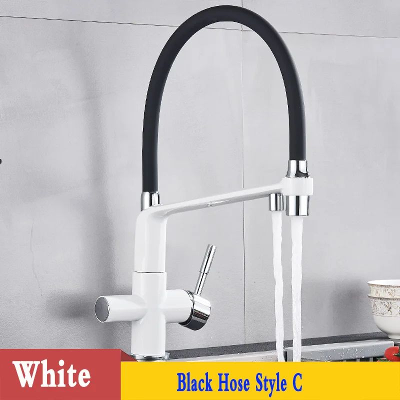 White Black SHBSHAIMY белый кухонный кран фильтрованный кран для чистой воды фильтрованный grifo cocina кран смеситель горячей и холодной воды кухонный кран Torneira - Цвет: White Black