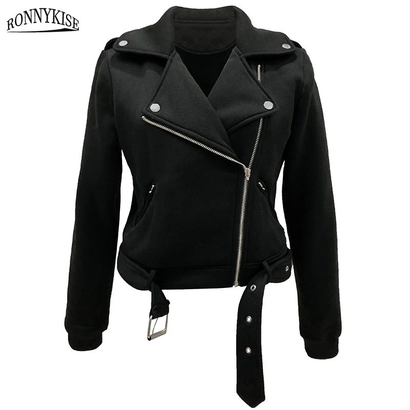 RONNYKISE короткие куртки и пальто для женщин s Мода Slim Fit кардиганы Осень Зима Теплые
