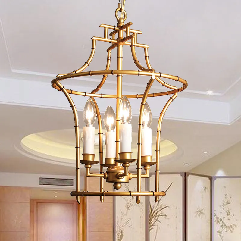 Американский Ретро подвесной светильник восковая свеча стиль ресторан коридор