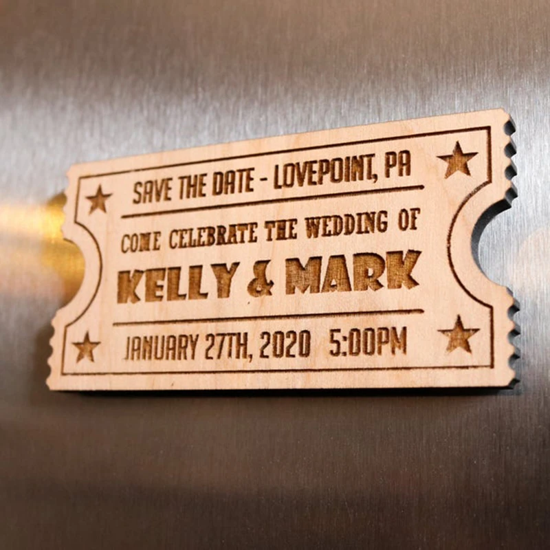 

Creative custom wedding save date magnet-usable cards and envelopes, personalized wedding invitation magnet