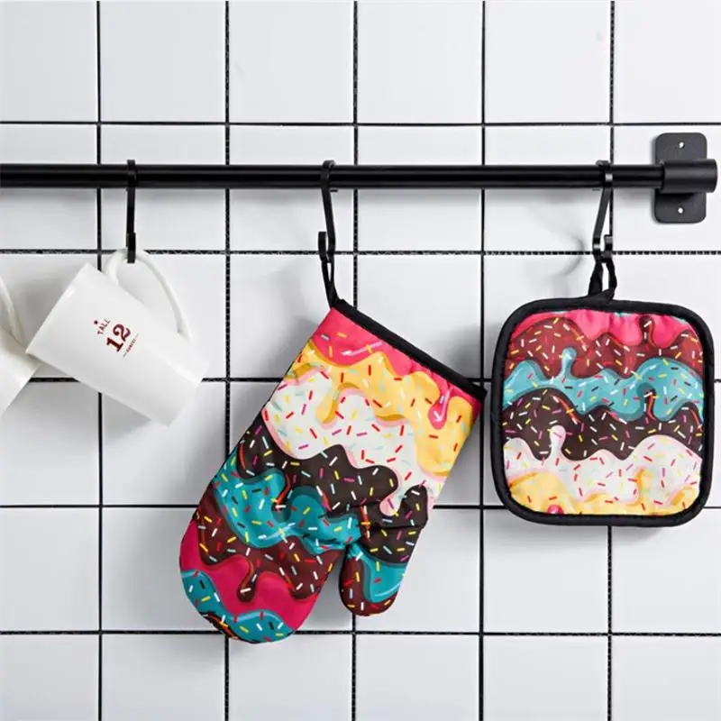 Милые модные Прихватки для духовки пончики мороженого изоляционный коврик