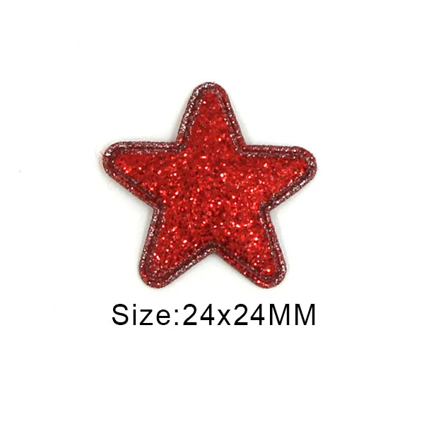 Red Star 50 шт разноцветные нашивки в виде звезд блестящая ткань аппликации из блесток для одежды/детские заколки для волос "сделай сам" аксессуары - Цвет: Red Star