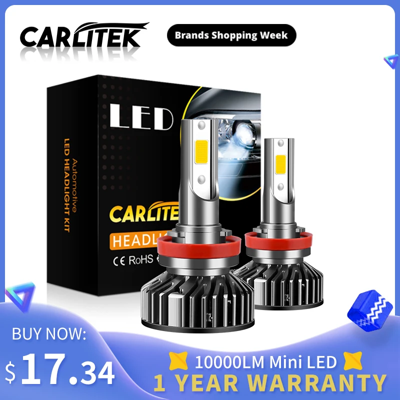 Автомобильные светодиодные лампы CARLitek 4300 лм H7 H11 HB3 HB4 H 4 12 В COB чип 5000 К 6000 8000