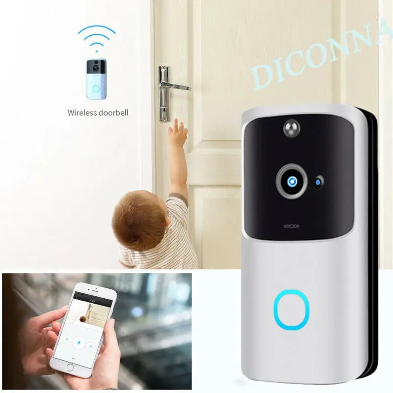 

Smart WiFi Doorbell Wireless IR Video Camera Intercom Record Home Security Bells