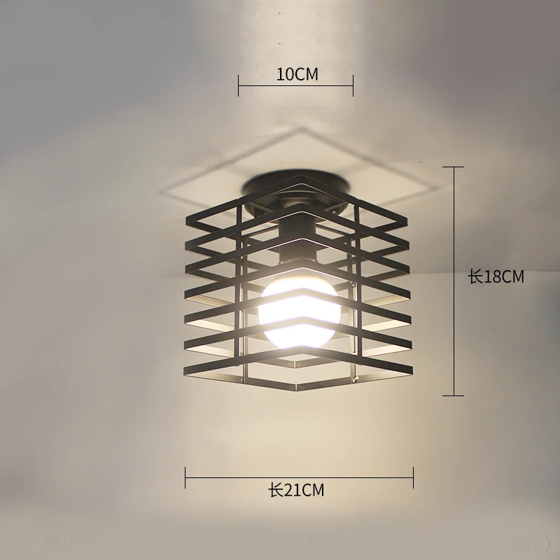14 Ceiling lights Minimalist Retro Ceiling Lamp Glass E27 industrial decor lamps for living room Home Lighting Lustre Luminaria - Цвет корпуса: 14