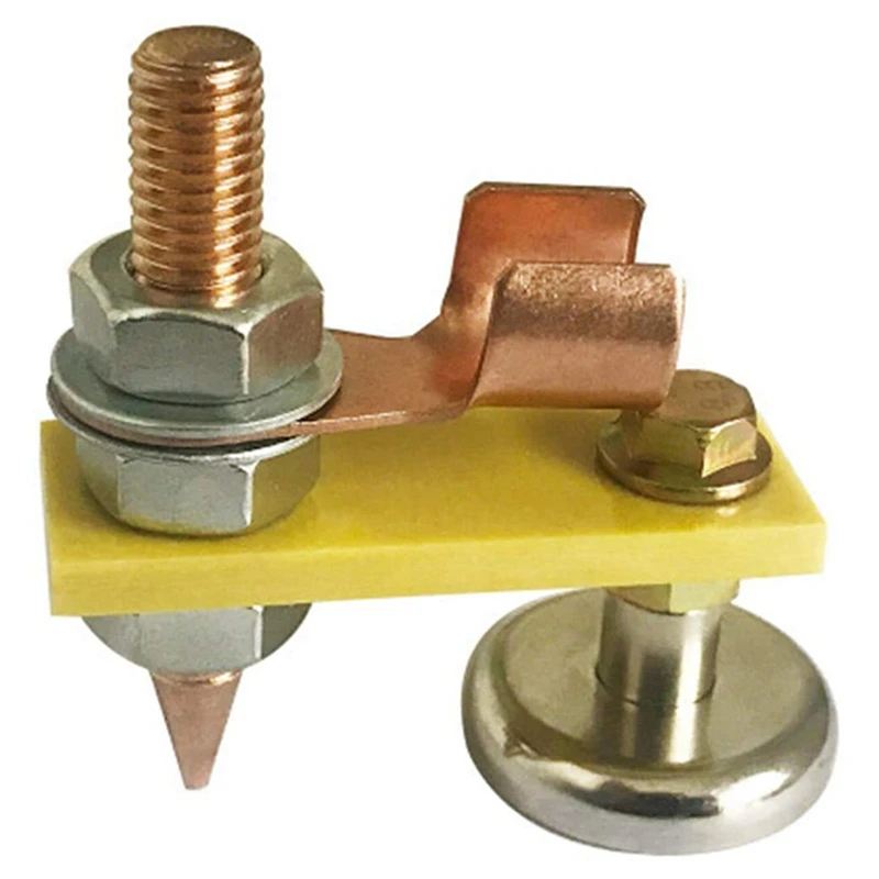 

Magnetic Welding Ground Clamp Copper Tail Welding Stability with 3Pcs Buffing Polishing Wheel 2/5 Inch Arbor Hole