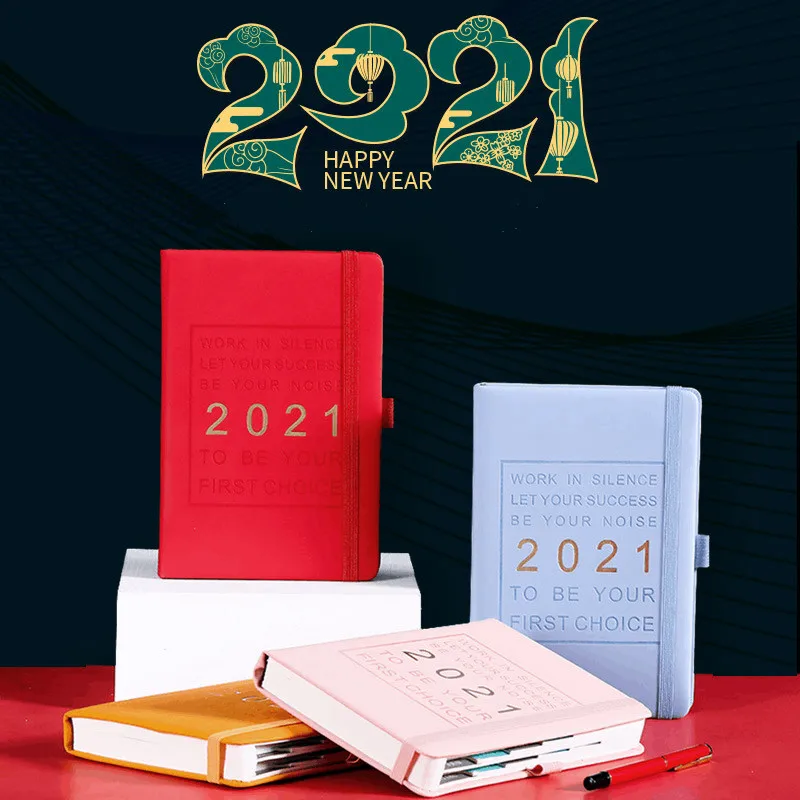 Ежедневный ежедневный ежедневник записная книжка A5 утолщенная повестка дня 2021