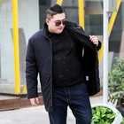 Длинная секция XL Мужская куртка-пуховик плюс бархатная подкладка свободное мужское зимнее пальто 9XL 10XL 11XL