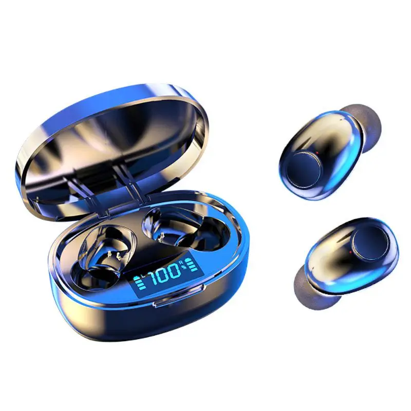 

Bluetooth 5.0 Wireless Earphones Mini Earbud Stereo Bass LED Power Display Noise Cancelling Waterproof Sports Earbuds