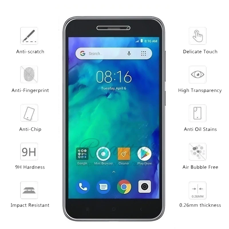 Защитное закаленное стекло на Xiaomi redmi go Защитная пленка для экрана xiomi xiaom redmi go Защитная стеклянная пленка 9H