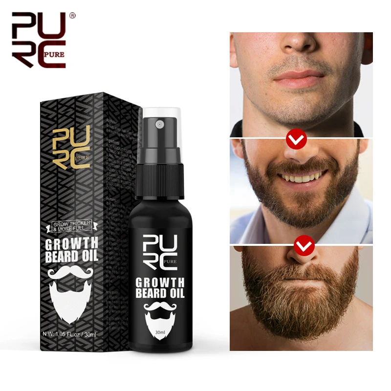 

Масло для роста бороды PURC, витаминовая формула, делает бороду более густой и утолщенной, уход за бородой и усами, лечение