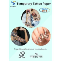 10setslot inkjet temporary tattoo stitcker transfer design paper a5 size white color tattoo art waterproof temporary tattoos