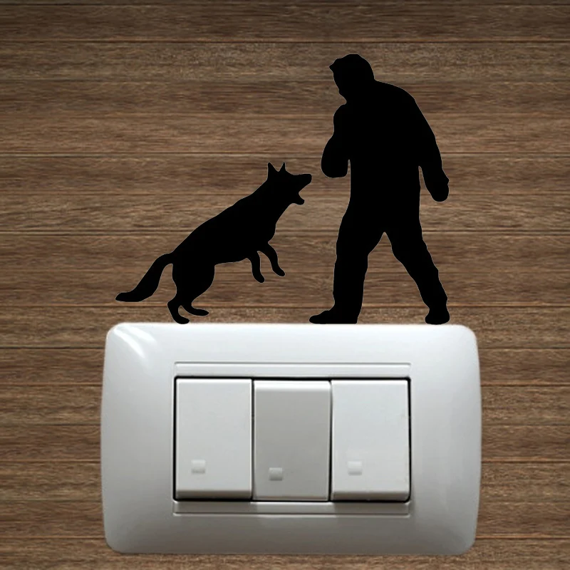 YJZT полицейский кинологический настенный стикер для выключателя домашнего