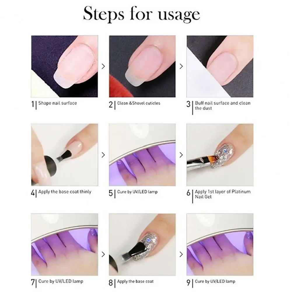 

5ml Sequin Glue Bright Nail Art Gel Polish Lasting UV Fingernails Glitter Decor