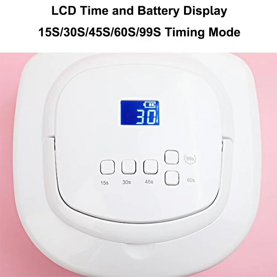 

Rechargeable Nail LED Lamp Gel Lacquer Cure Light Cordless Gelpolish Dryer Manicure Lamps Wireless UV Nail Lamp