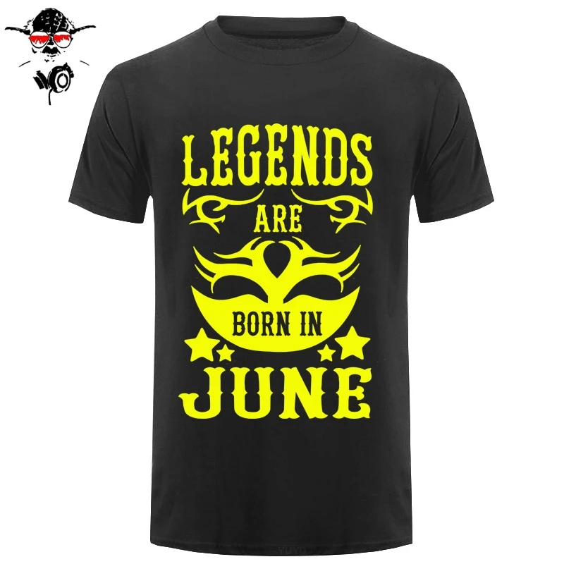 Летняя мужская футболка с принтом Legends Are Born In June футболка-забавный подарок на