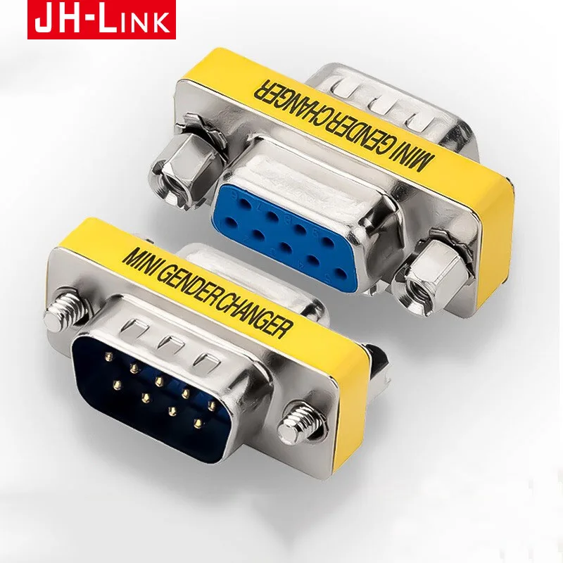 

JH-LINK DB9 9Pin Male To Female Adapter Mini Gender Changer Adapter RS232 Serial Plug Com Connector Db9 Adapter Kit,Db9 Adapter