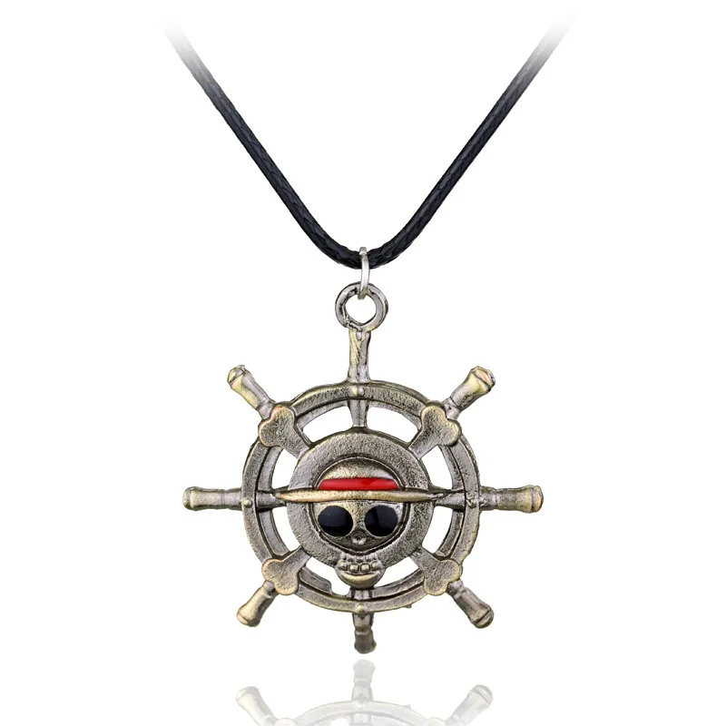 

Movie Jewelry Vintage Japanese One Piece Skull Pendant Necklaces Punk Gothic Top Hiphop Cosplay