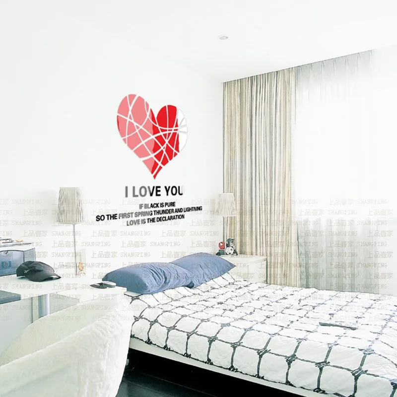 Настенные акриловые наклейки Love Florid с кристаллами 3D настенные украшения для